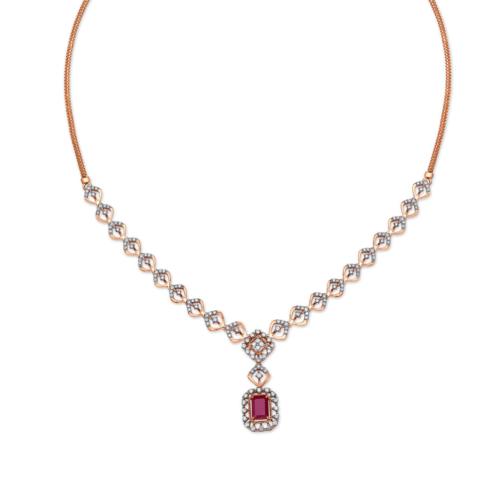 Diamond necklace of tanishq store