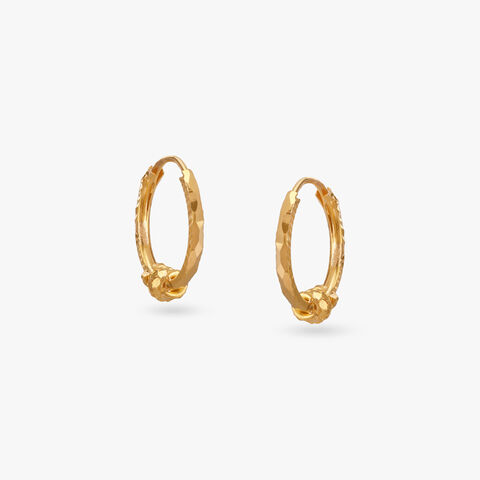 Sunlit Aura Gold Hoop Earrings