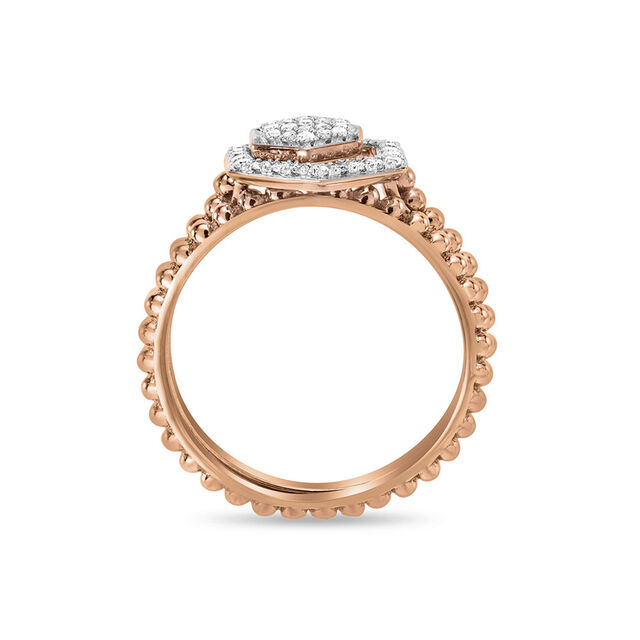 14 KT Rose Gold Circular Detachable Diamond Ring,,hi-res image number null