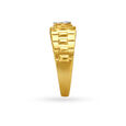 Hook Anchor Gold Finger Ring For Men,,hi-res image number null