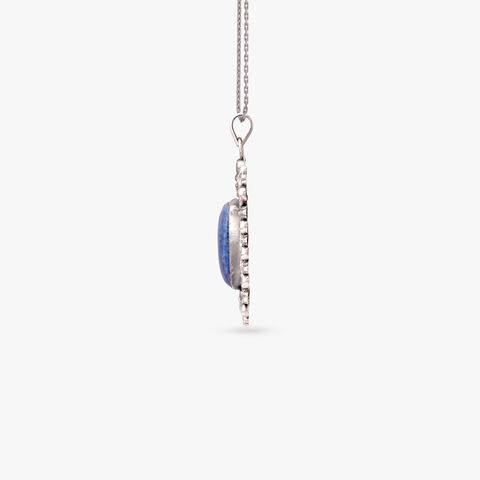 Floral Frame Silver Pendant