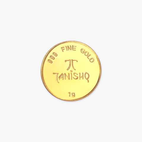1 gram 24 Karat Gold Coin with Ganesha Motif