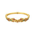 Attractive Emerald and Ruby Gold Kada Bangle,,hi-res image number null