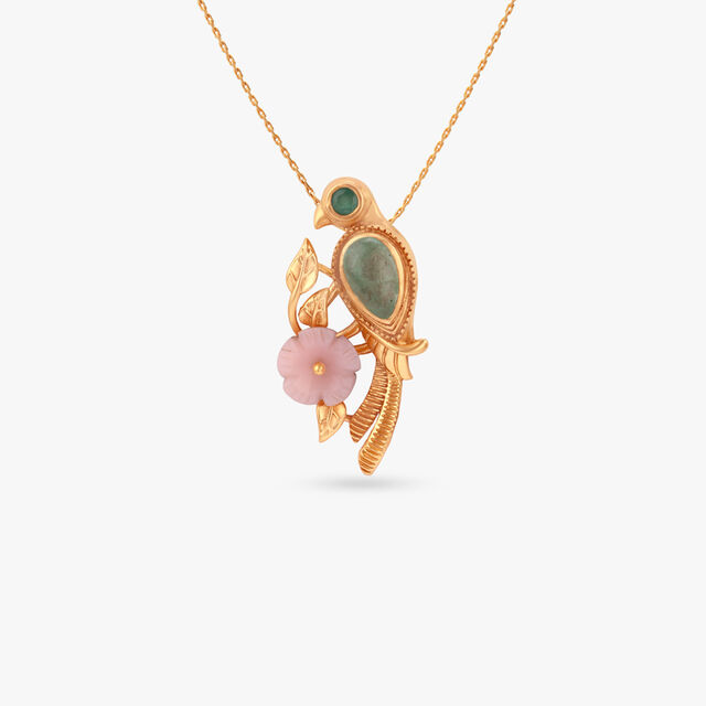Summer Bird Gold Pendant