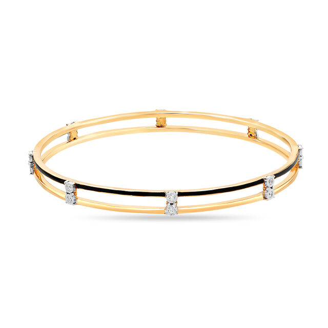 14 KT Yellow Gold Chic Diamond Bangle,,hi-res image number null
