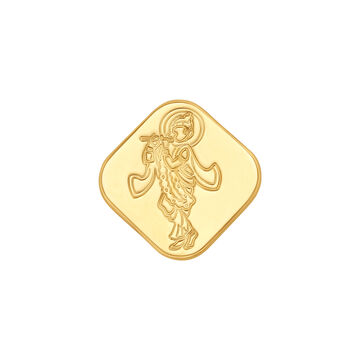 2 gram 22 Karat Krishna Motif Gold Coin