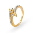 Delicate 18 Karat Gold And Diamond Finger Ring,,hi-res image number null