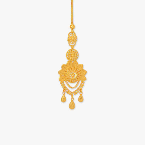 Vine Medallion Gold Maang Tikka