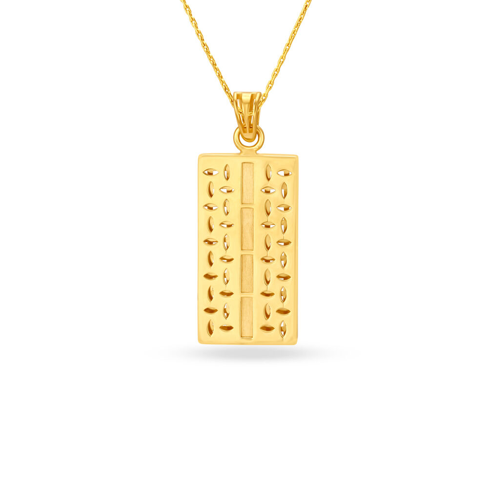 Carved Gold Pendant For Men