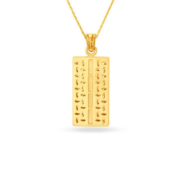 Carved Gold Pendant For Men