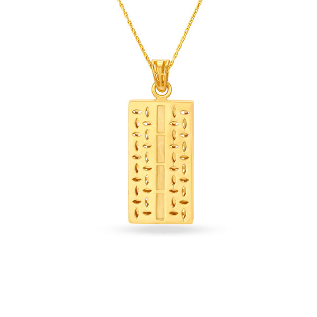 Carved Gold Pendant For Men,,hi-res image number null