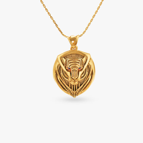 Majestic Tiger Gold Pendant