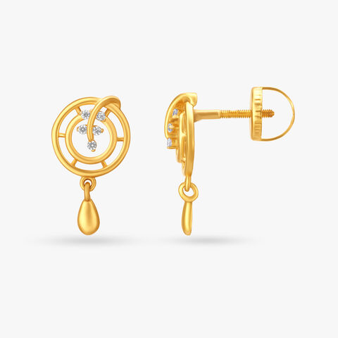 Delicate Plant Drop Earrings