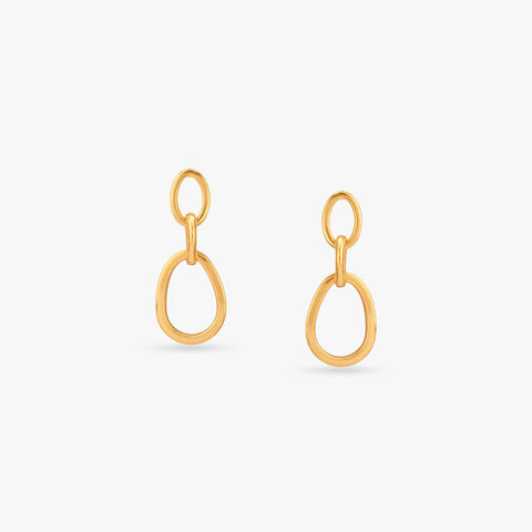Timeless Loop Gold Drop Earrings