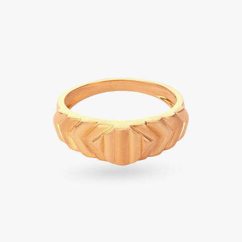Vanguard Chevron Gold Ring For Men