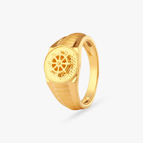 Captain Crest Gold Ring For Men