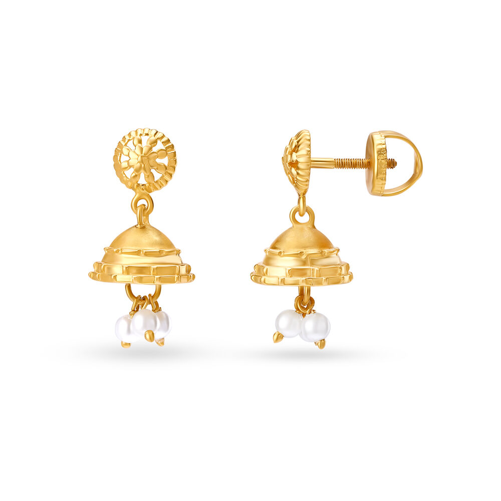 Gold jhumkas for babies hot sale