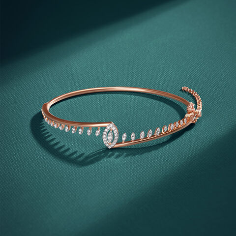 Enchanting Teardrop Diamond Bangle