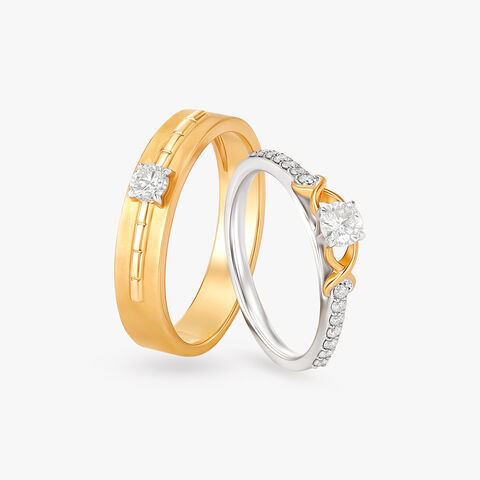 Together Forever Diamond Couple Rings