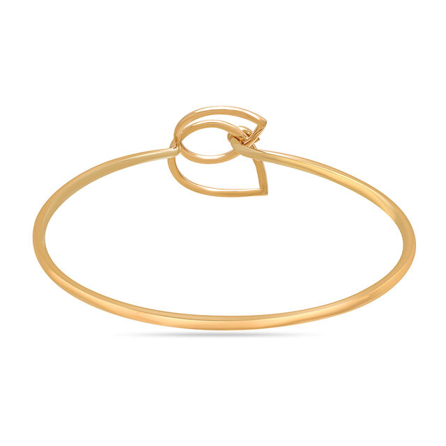 14 KT Yellow Gold Interwoven Elegance Bangle,,hi-res image number null