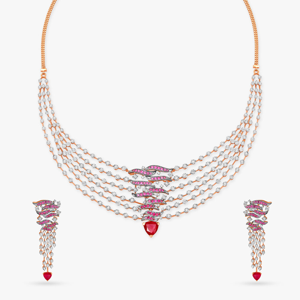 Ruby pendant deals set tanishq