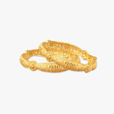 Mandala Bloom Gold Bangles