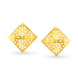 Geometeic Mesh Gold Pendant and Earrings Set,,hi-res image number null