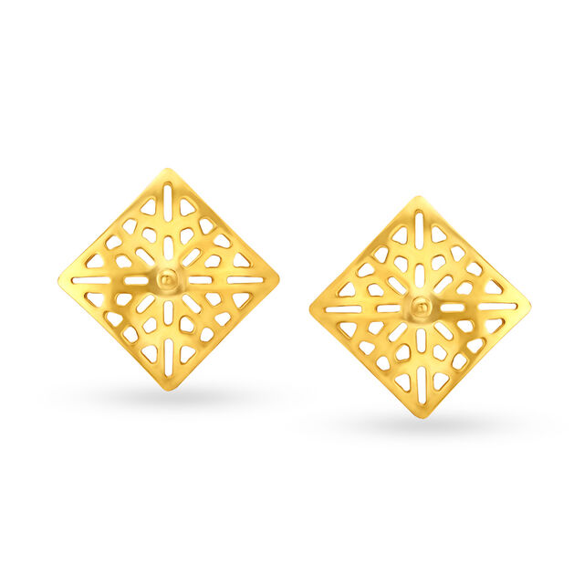 Geometeic Mesh Gold Pendant and Earrings Set,,hi-res image number null