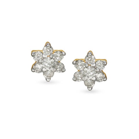 Demure Traditional Diamond Stud Earrings