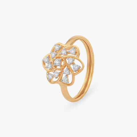 Whirling Grace Diamond Ring