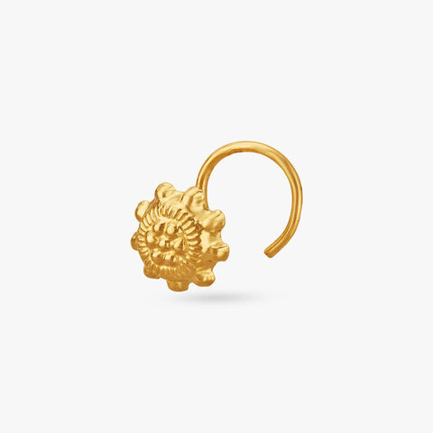 Sunburst Grace Gold Nose Pin
