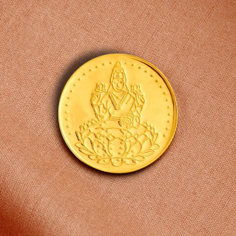 1 gram 24 Karat Gold Coin with Lakshmi Motif