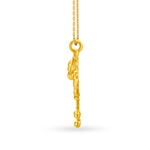 Traditional 22 Karat Yellow Gold Beaded Pendant