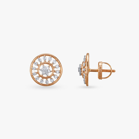 Shimmering Blooms Diamond Stud Earrings