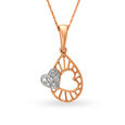 Rose Gold Pendant With Diamonds,,hi-res image number null