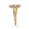 Delightful 18 Karat Yellow Gold And Diamond Floral Ring,,hi-res image number null