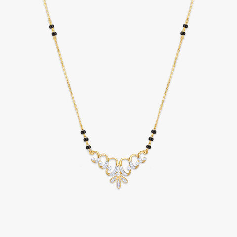 Whimsical Wave Diamond Mangalsutra
