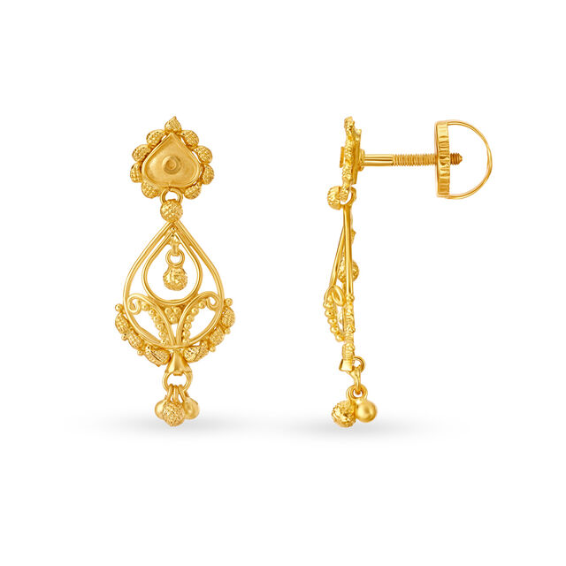 Filigree Heart Drop Earrings,,hi-res image number null