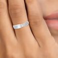 Minimalistic Intersecting Platinum and Diamond Ring,,hi-res image number null