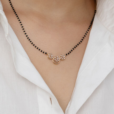 Floral Luminance Gold and Diamond Mangalsutra