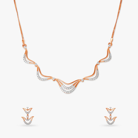Wave Wonder Diamond Necklace Set
