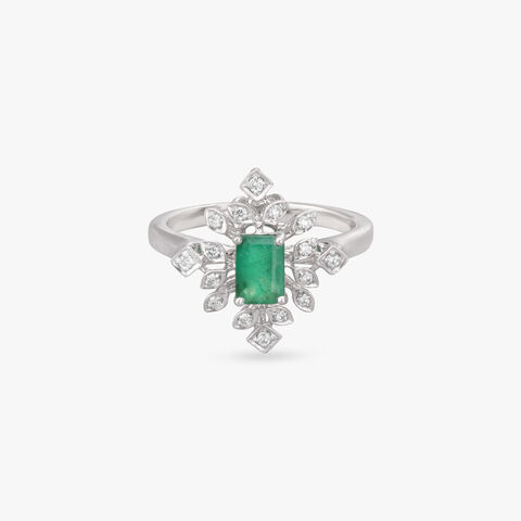 Snowburst Crown Diamond Ring