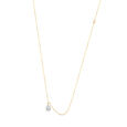 14KT Yellow Gold Drop Of Light Diamond Pendant With Chain,,hi-res image number null