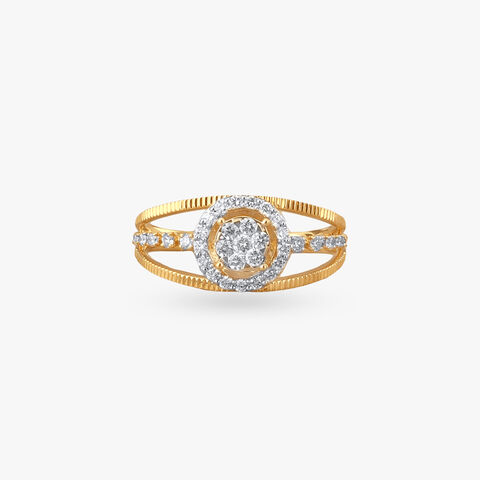 Halo Split Diamond Ring