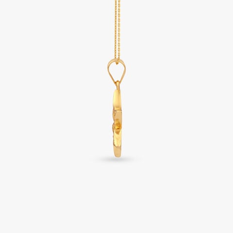 Sunlit Blossom Gold Pendant
