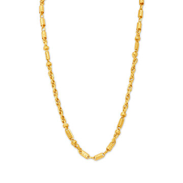 Fancy Gold Chain For Men With Spiral Motif
