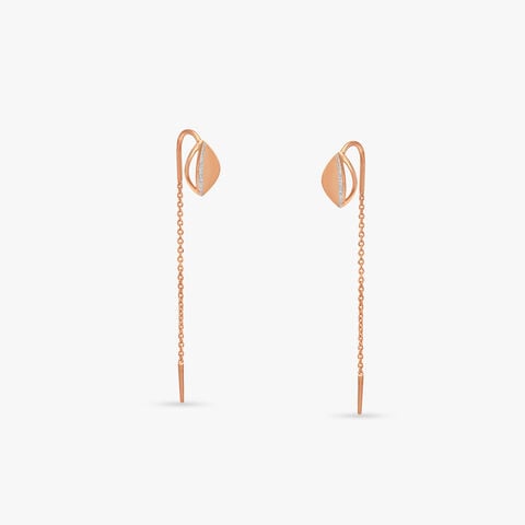Echo Drift Diamond Drop Earrings