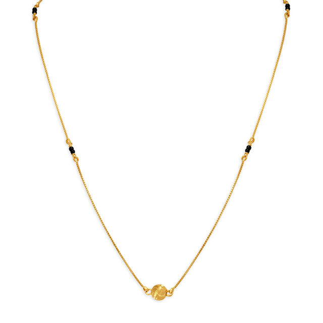 Classic Gold Chain with Black Beads for Kids
