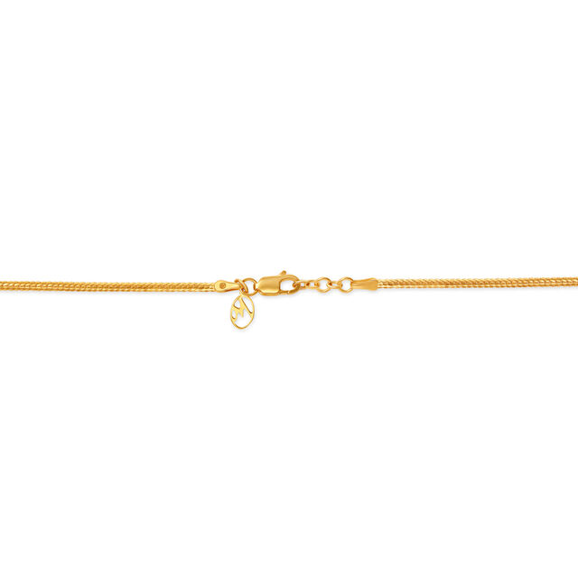 18KT Yellow Gold Glossy Ridged Gold Chain,,hi-res image number null
