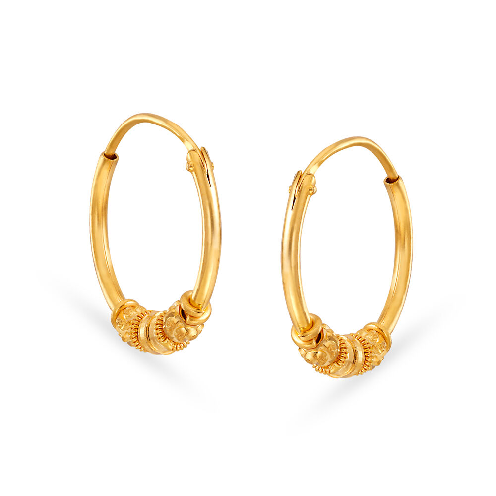 Golden Gold Bali Earrings at Rs 5500/pair in New Delhi | ID: 14449038297